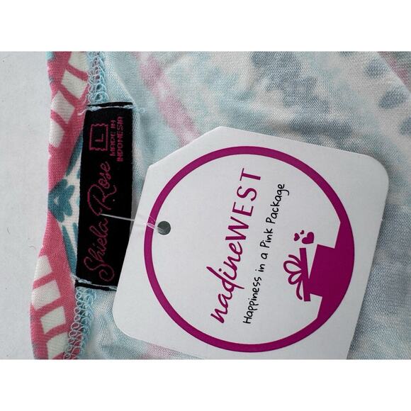 Shiela Rose Cardigan Sweater Sz L Chevron Colorful Artsy Fun Shawl Throw NWT - Picture 8 of 14